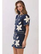 Lena Floral Appliqué Top