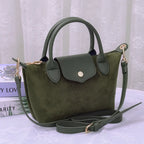 Britney Suede Double Handle Crossbody Bag