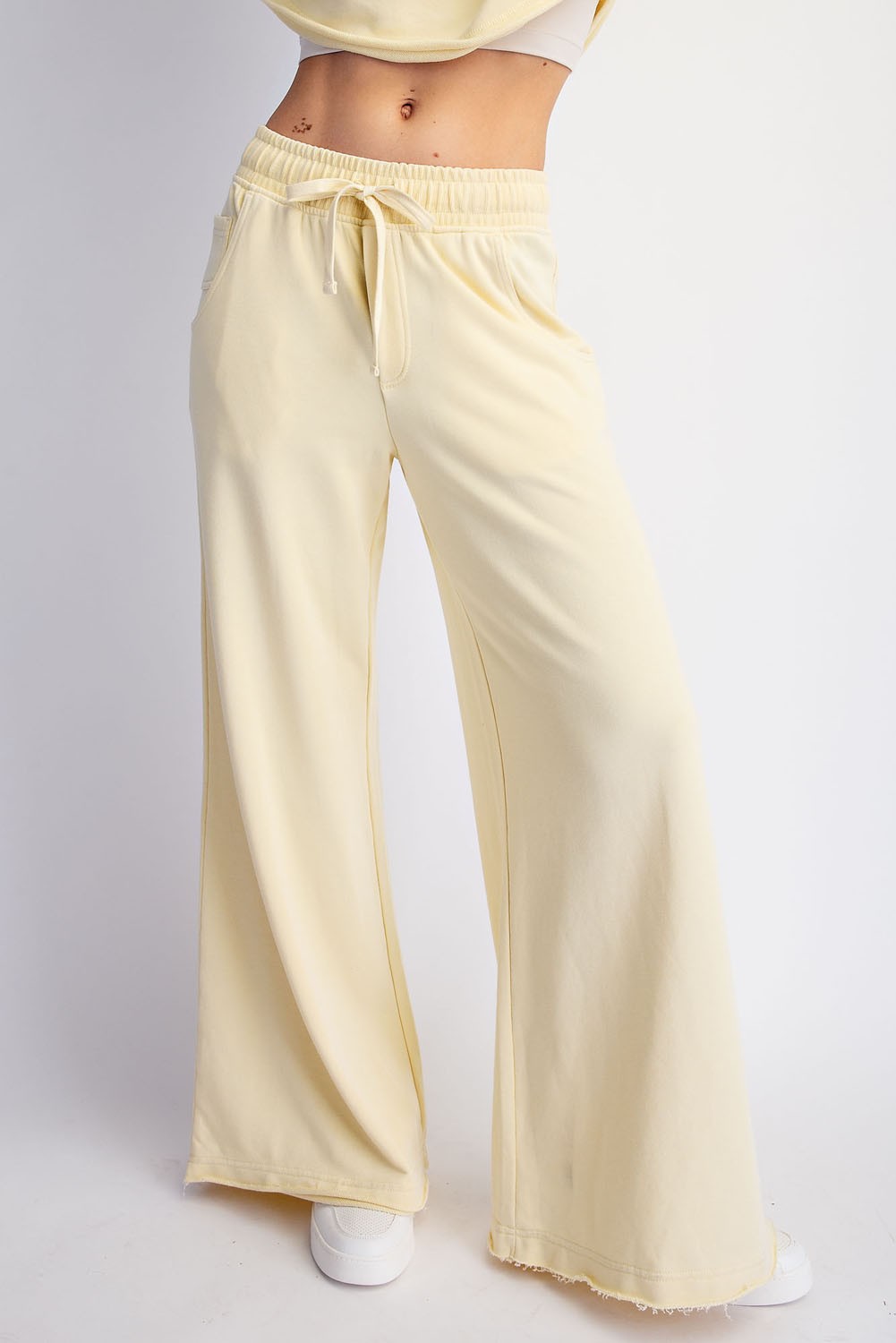 Mineral Washed Everyday Wide Leg Pants