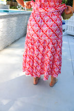 Bright Block Print Maxi Skirt
