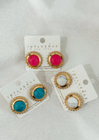 Dome Stone Earrings