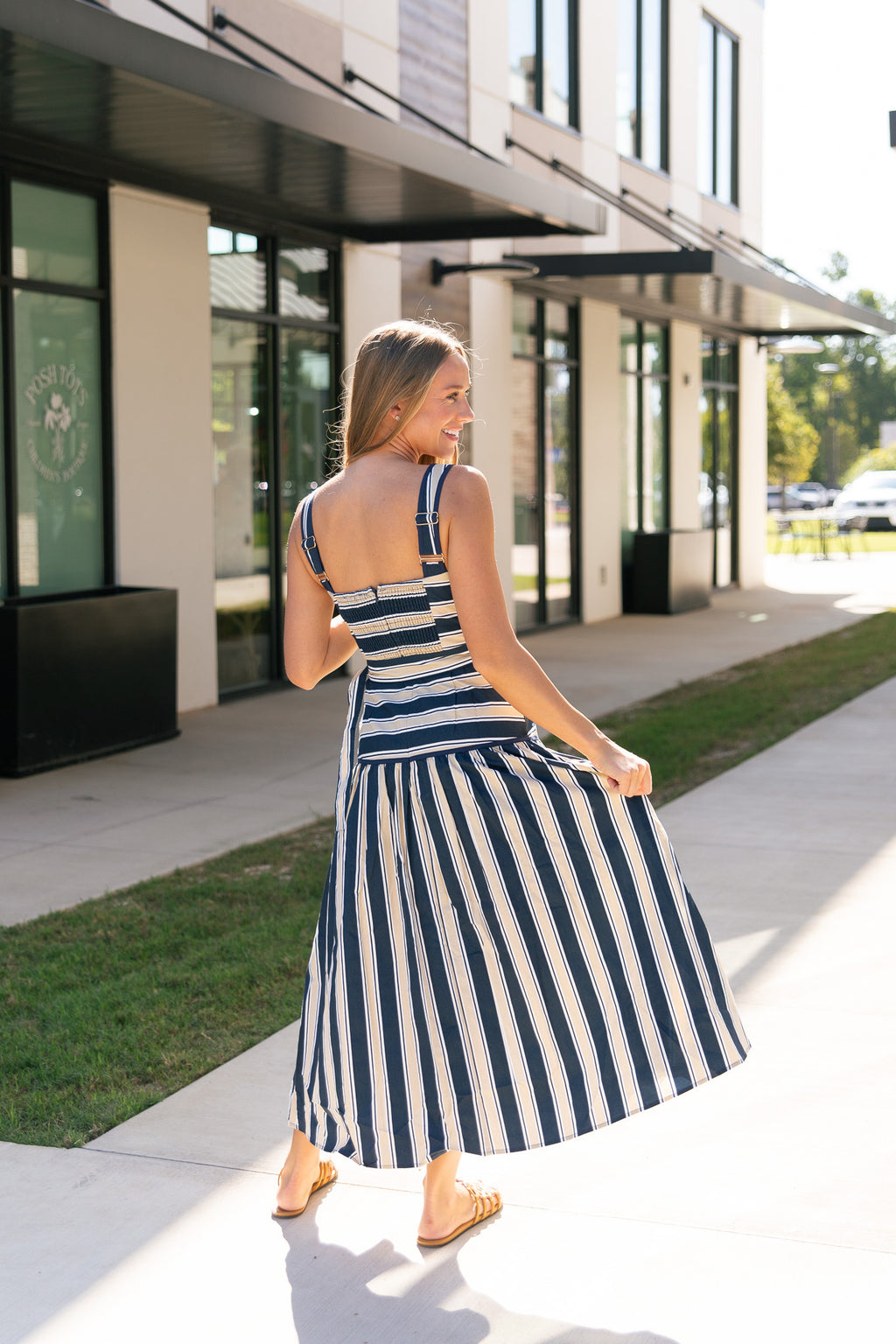 Bella Striped Midi Dress