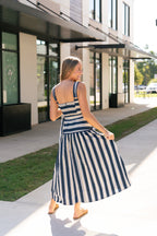 Bella Striped Midi Dress