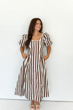 Melanie Striped Midi Dress