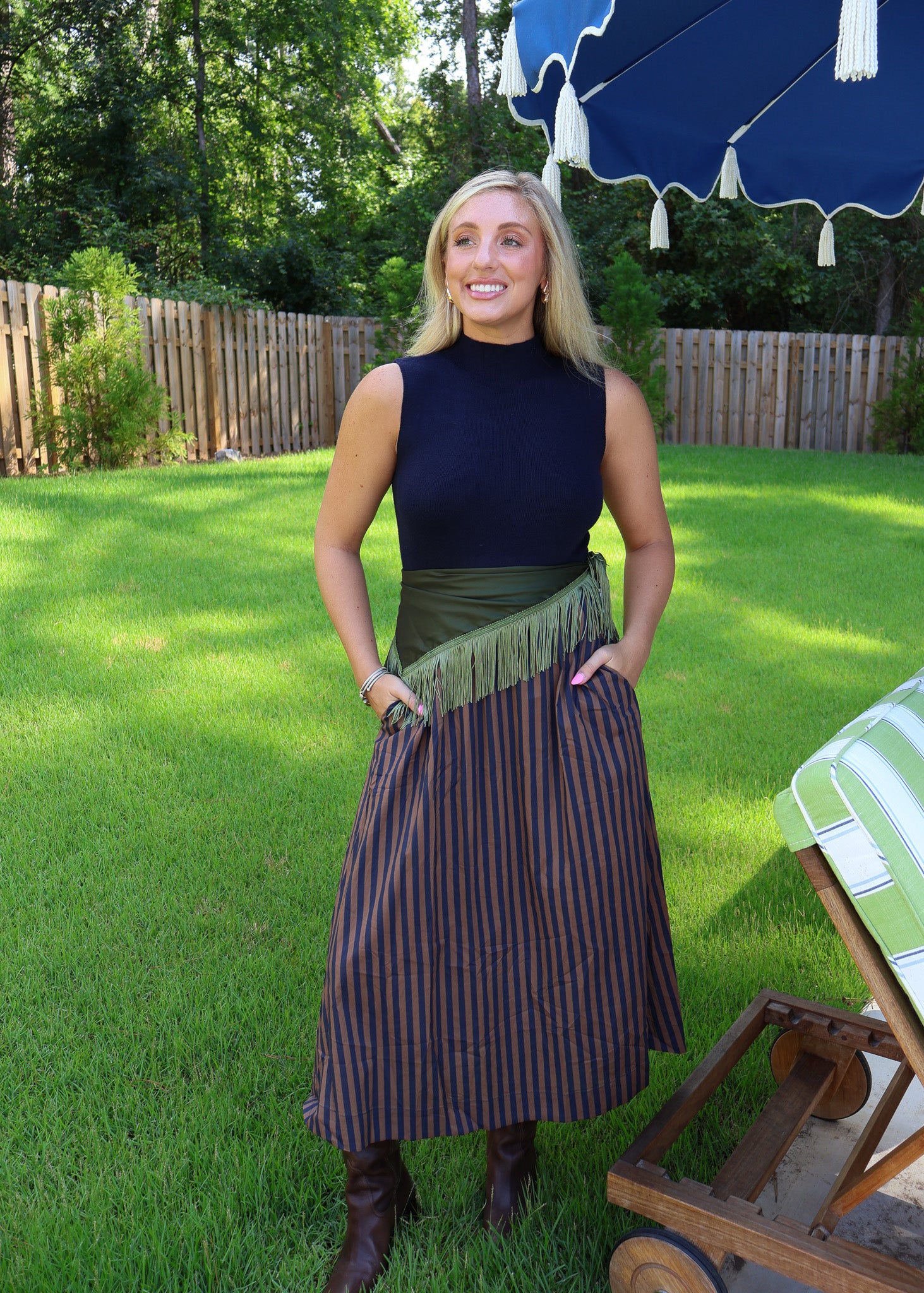Emerson Stripe Midi Dress
