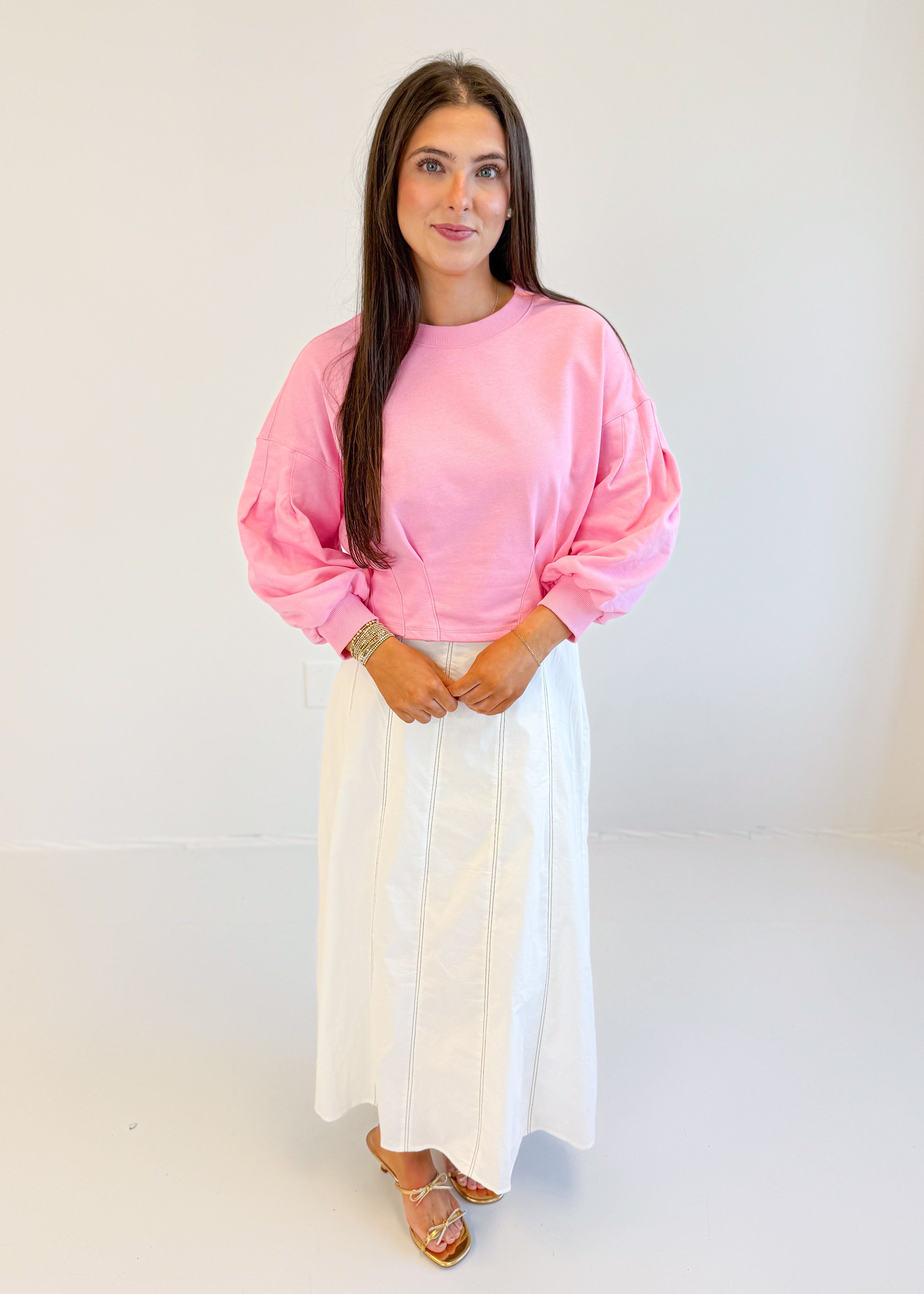 Florence Vertical Seam Midi Skirt