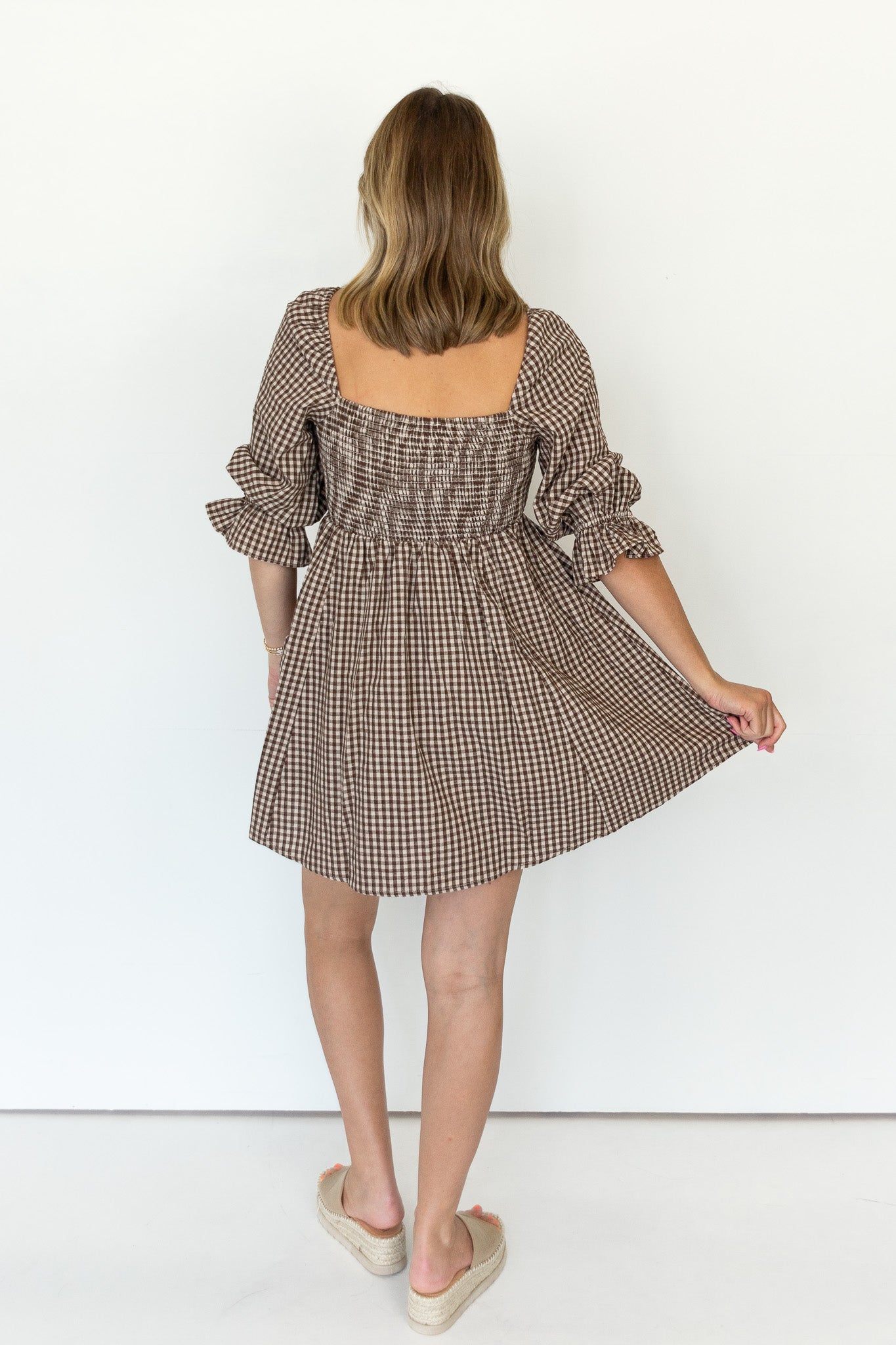 Annie Gingham Smocked Dress
