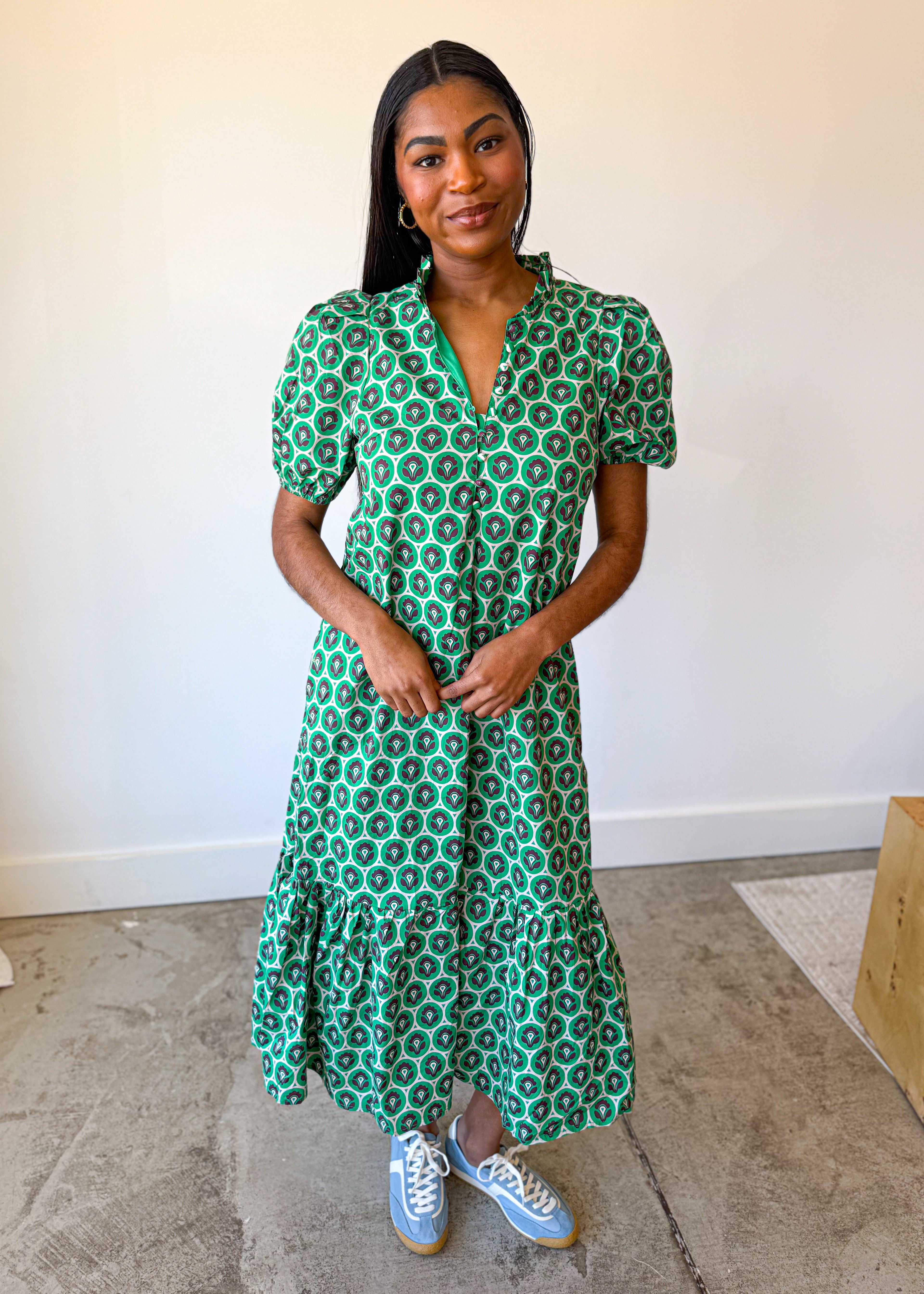 Josie Puff Sleeve Midi Dress