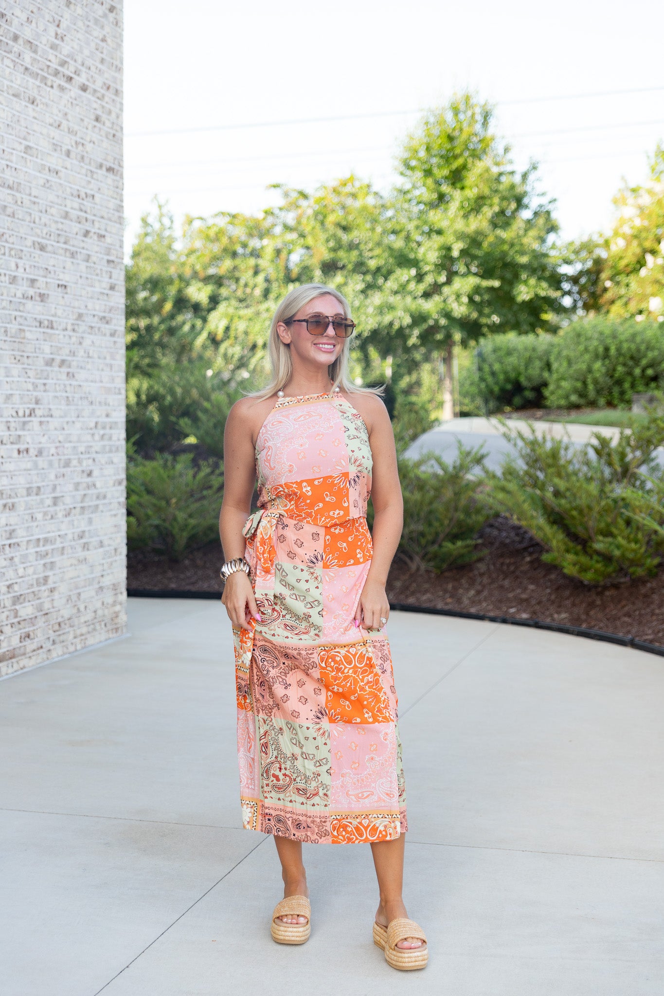 Prism Paisley Bandana Print Hankey Top