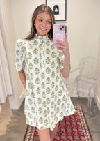 Eliana Puff Sleeve Mini Dress