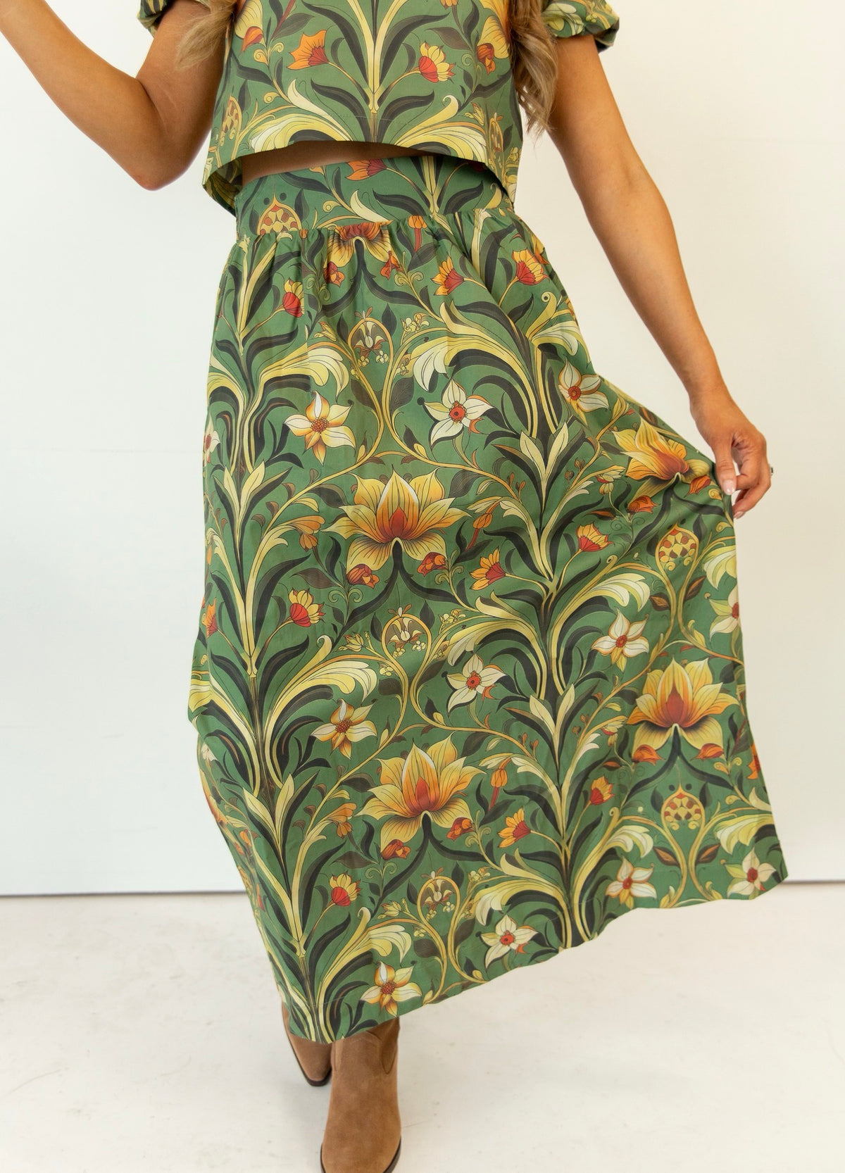 Julia Floral High Waist Skirt