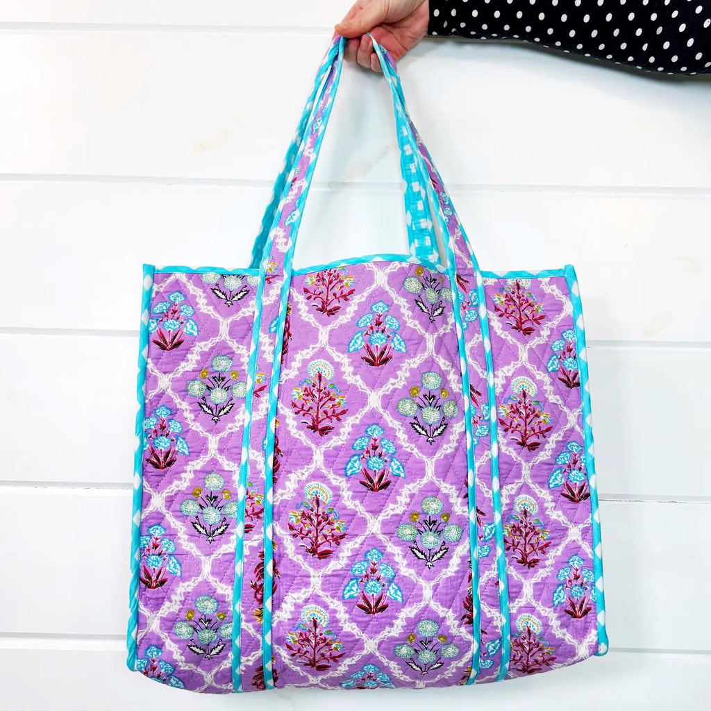 Folklore Quilted Large Tote Bags