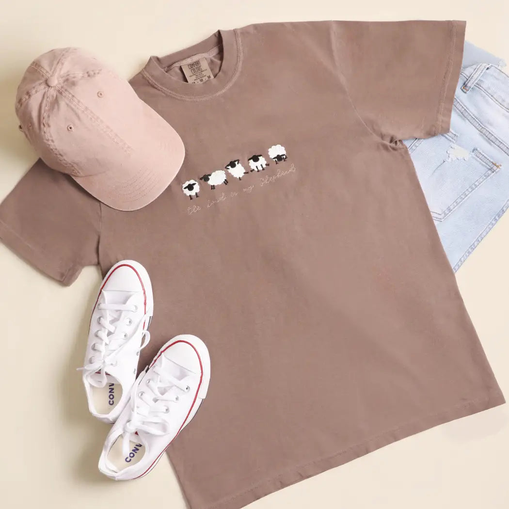 The Lord Is My Shepherd Embroidered T-Shirt