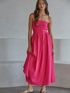 Allison Strapless Striped Maxi Dress
