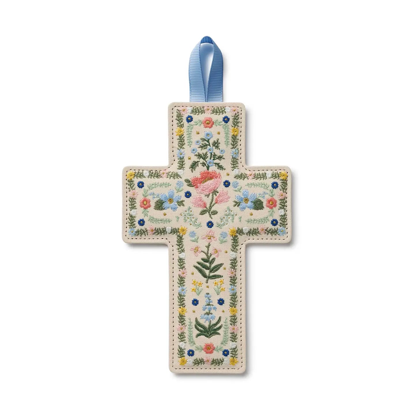 Rosette Embroidered Easter Cross