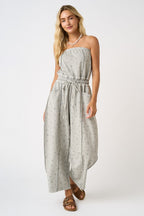 Talia Floral Strapless Jumpsuit