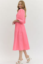 Charlotte Zip-Front Midi Dress