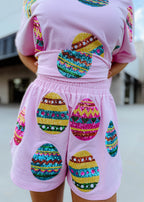 Jordan Egg Sequin Shorts