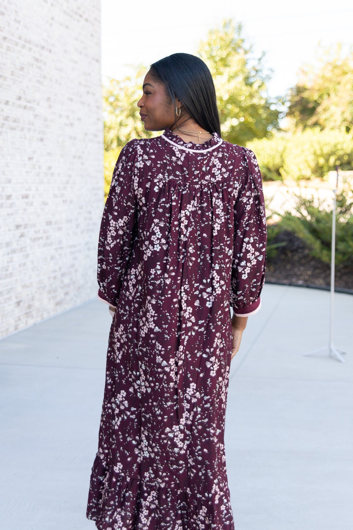 Maribel Floral Ruffle Midi Dress