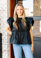 Aurora Ruffle Sleeve Top