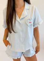 Sweetheart Striped Pajama Set