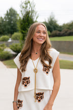 TIger Short Sleeve Skirt Set