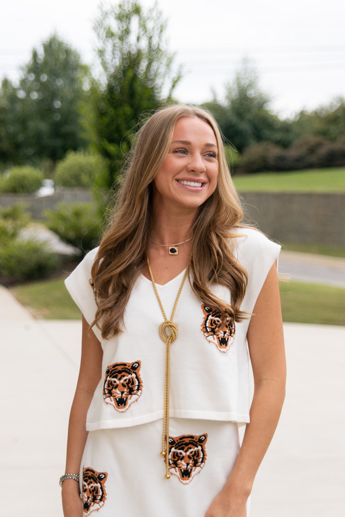 TIger Short Sleeve Skirt Set
