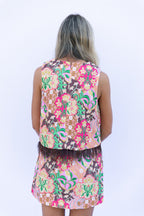 Garden Party Feather Trim Top