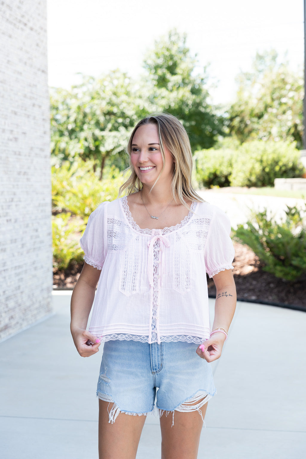 Winnie Lace Trim Blouse