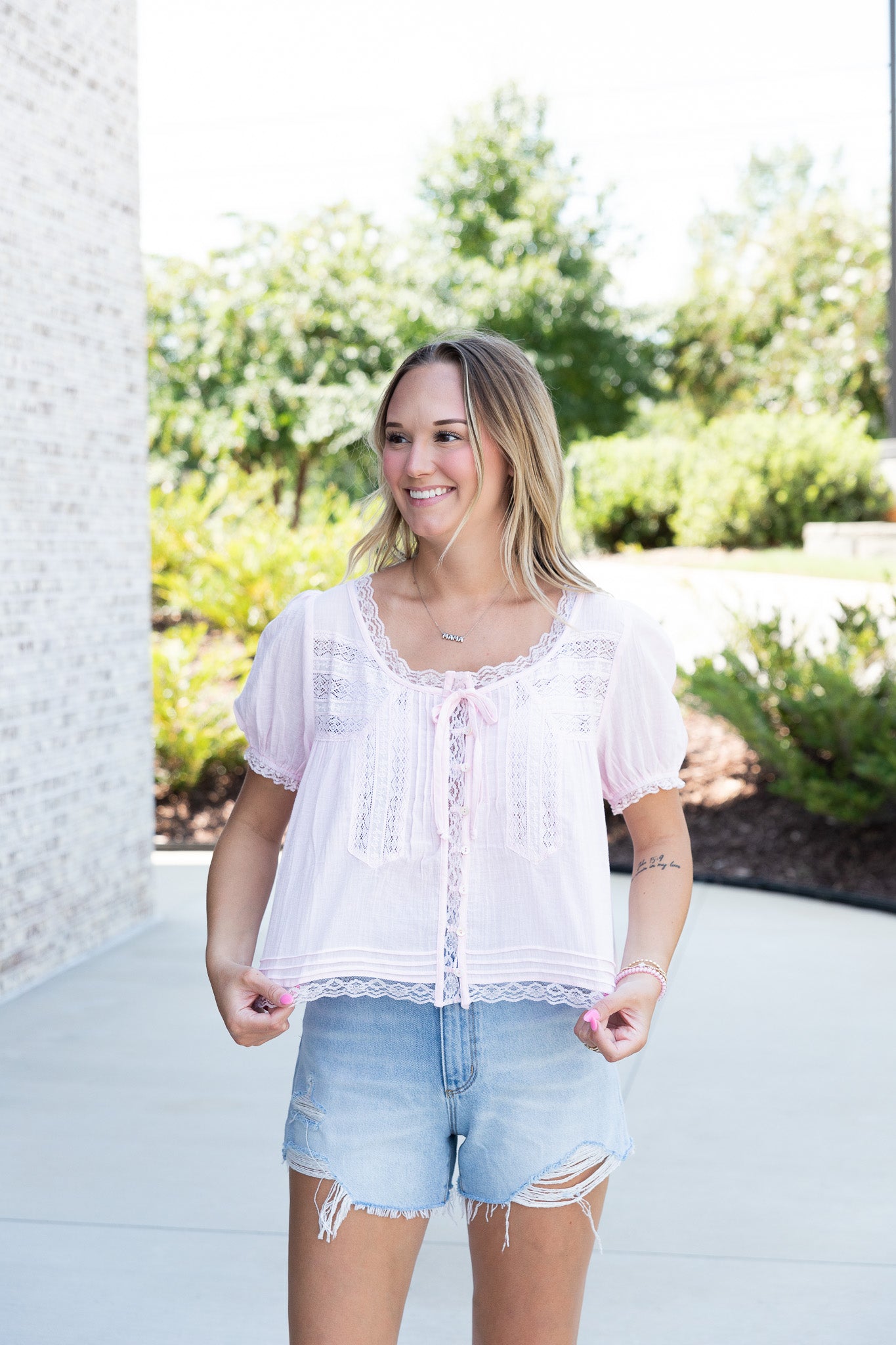 Winnie Lace Trim Blouse