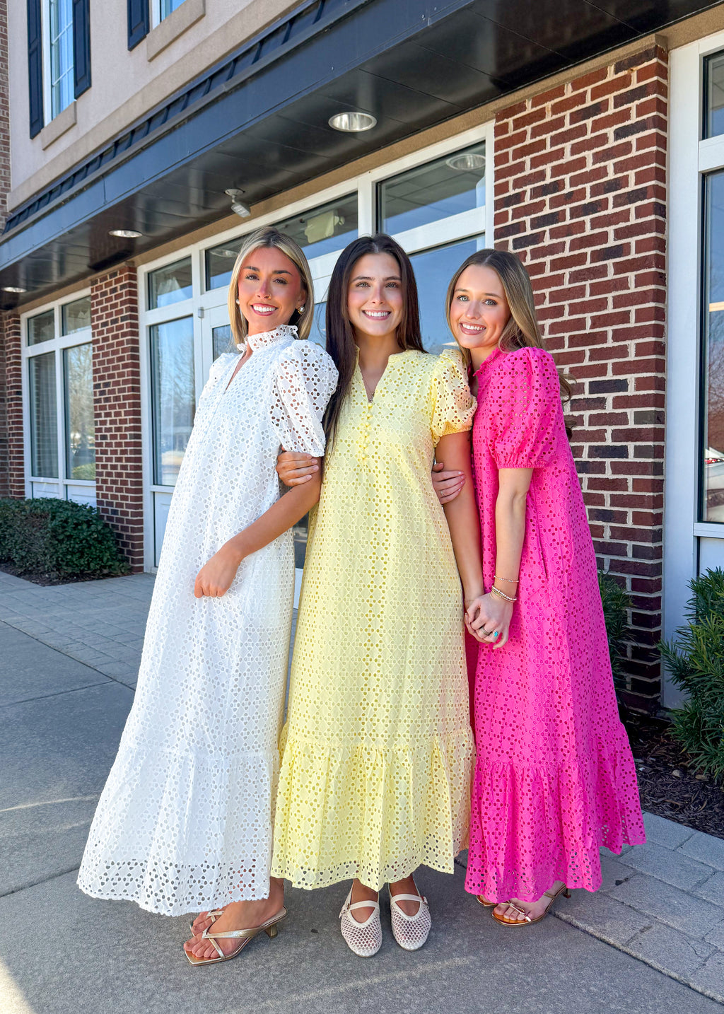 Holland Puff Sleeve Midi Dress