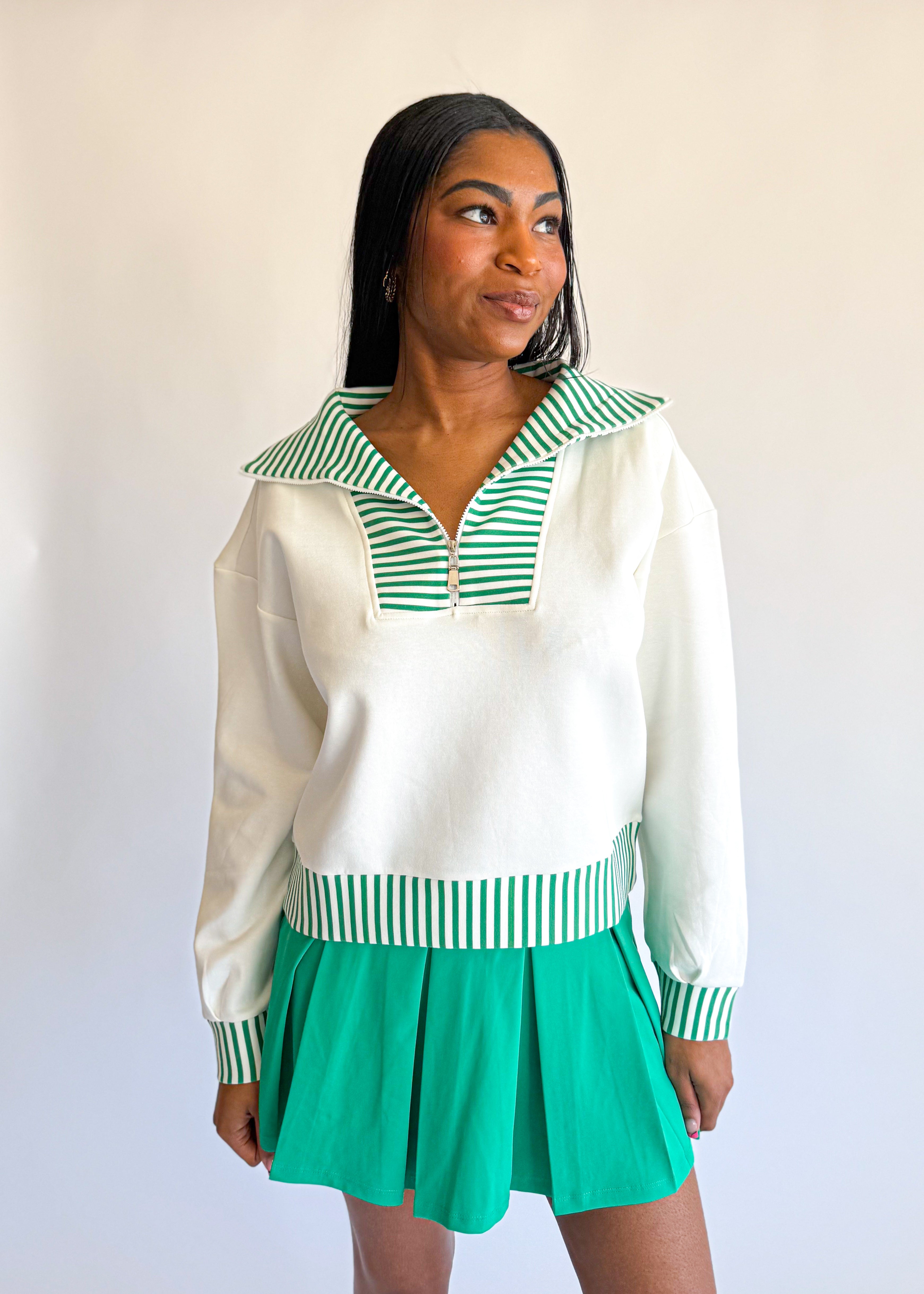 Tilley Striped Collar Pullover