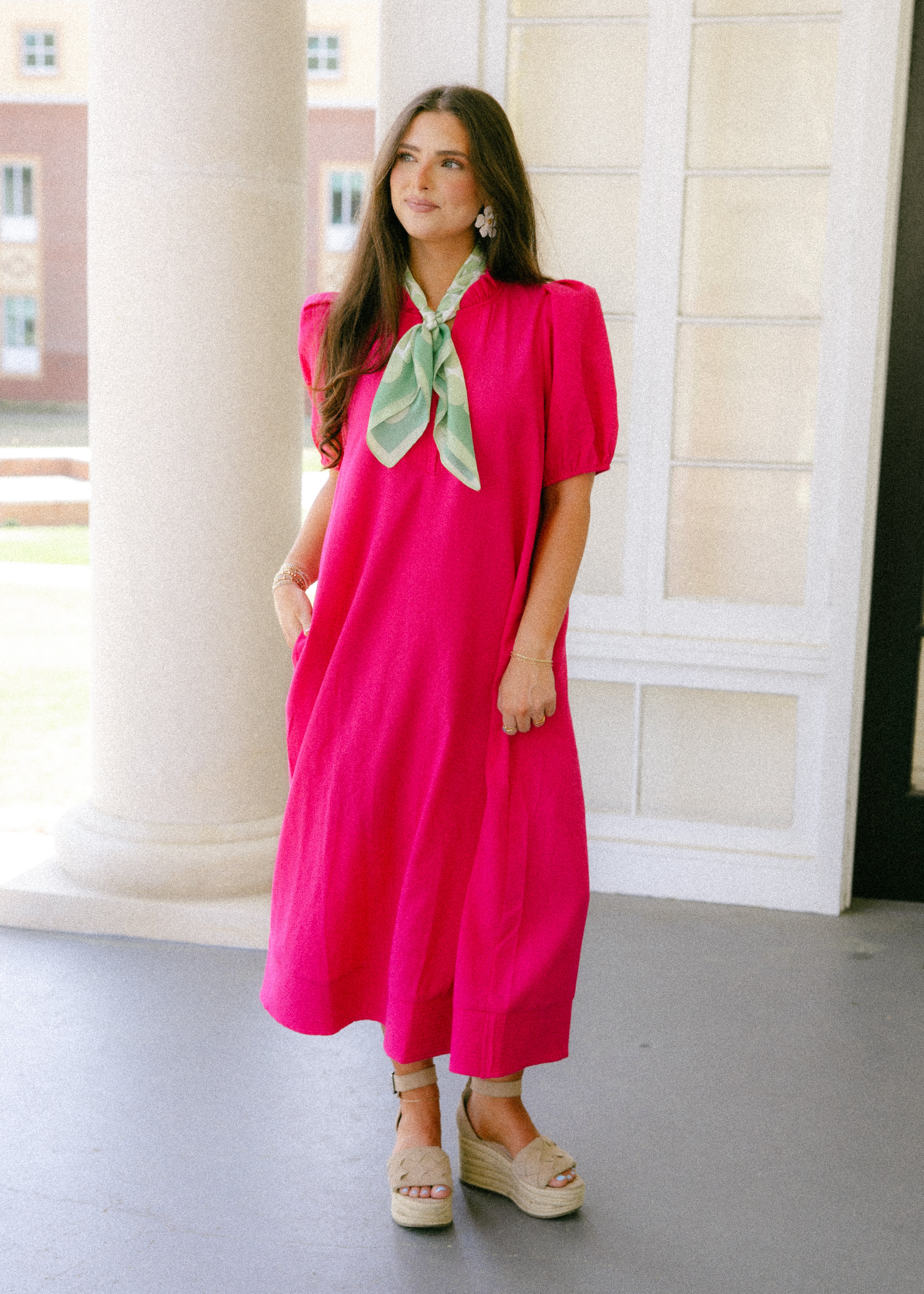 button front midi dress Isadora Button Front Midi Dress