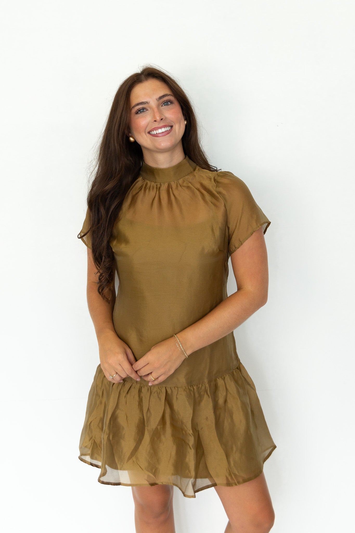 Anna High Neck Mini Dress