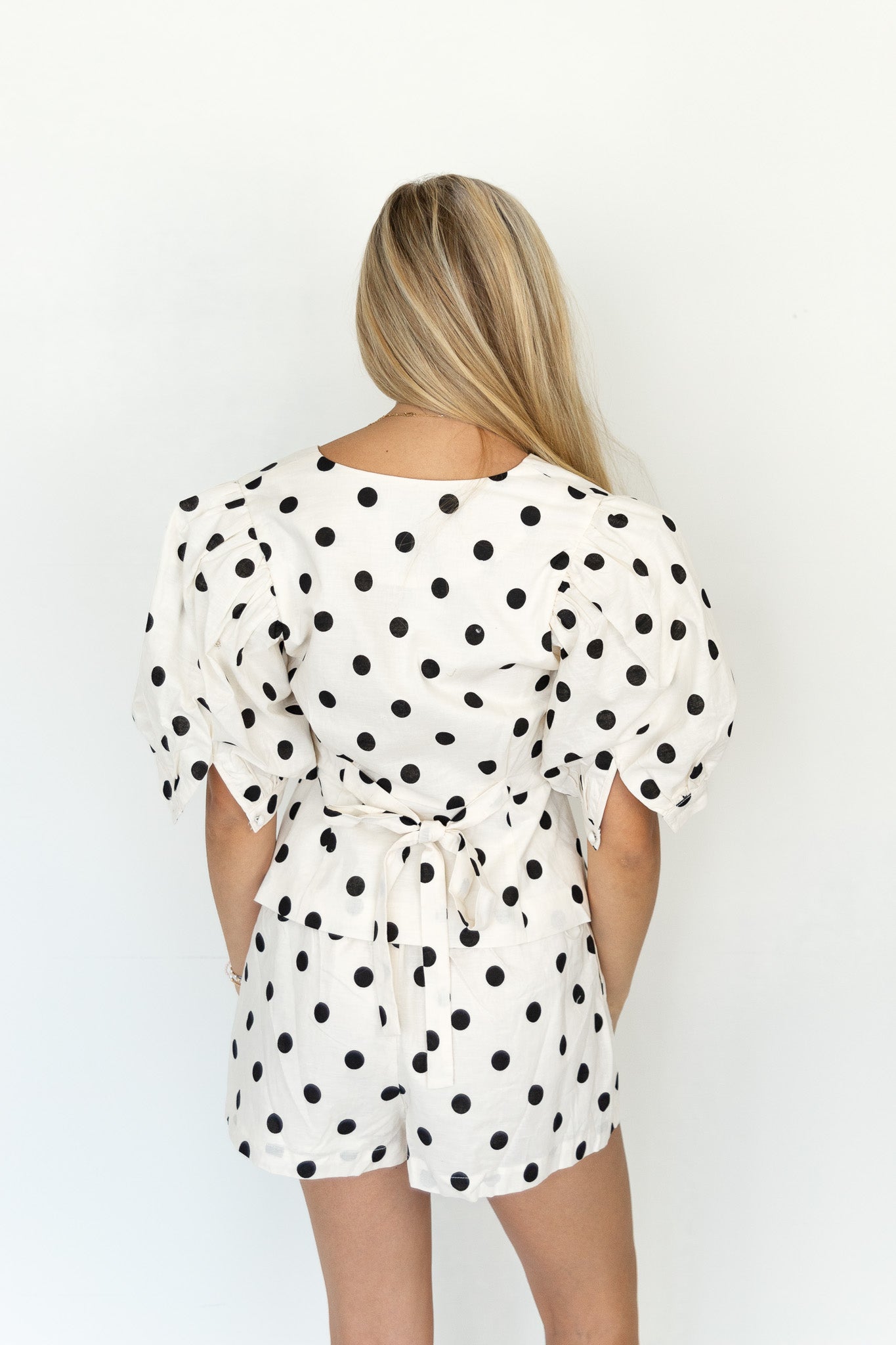 Paris Puff Sleeve Top And Shorts Set