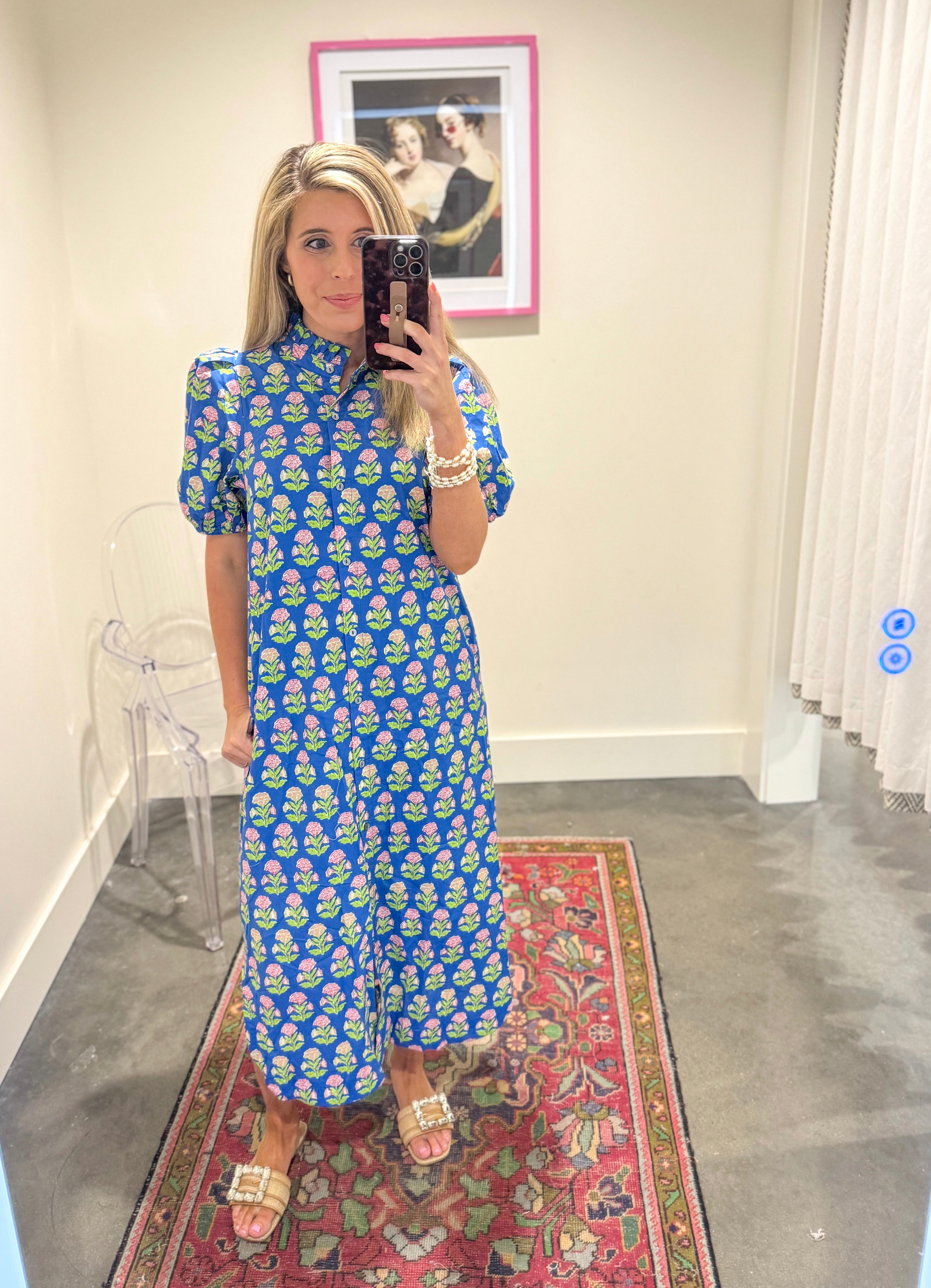 Millie Puff Sleeve Midi Dress