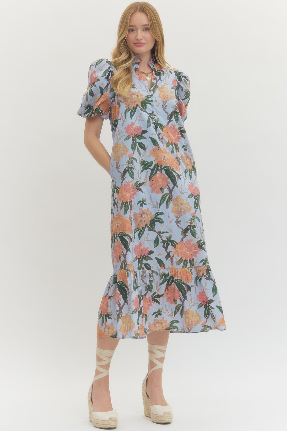 Bloomfield Floral Tiered Midi Dress