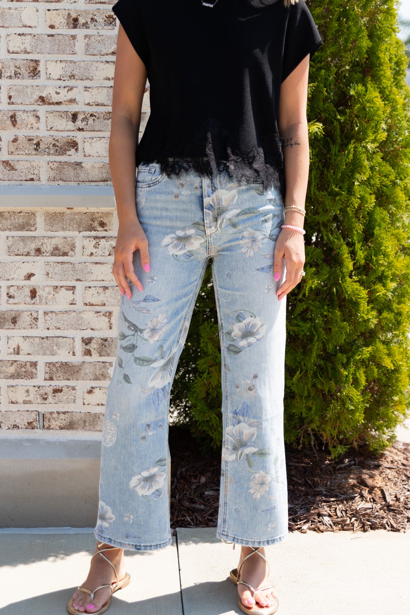 Harper Floral Extreme Vintage Jeans