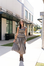 Bella Striped Midi Dress