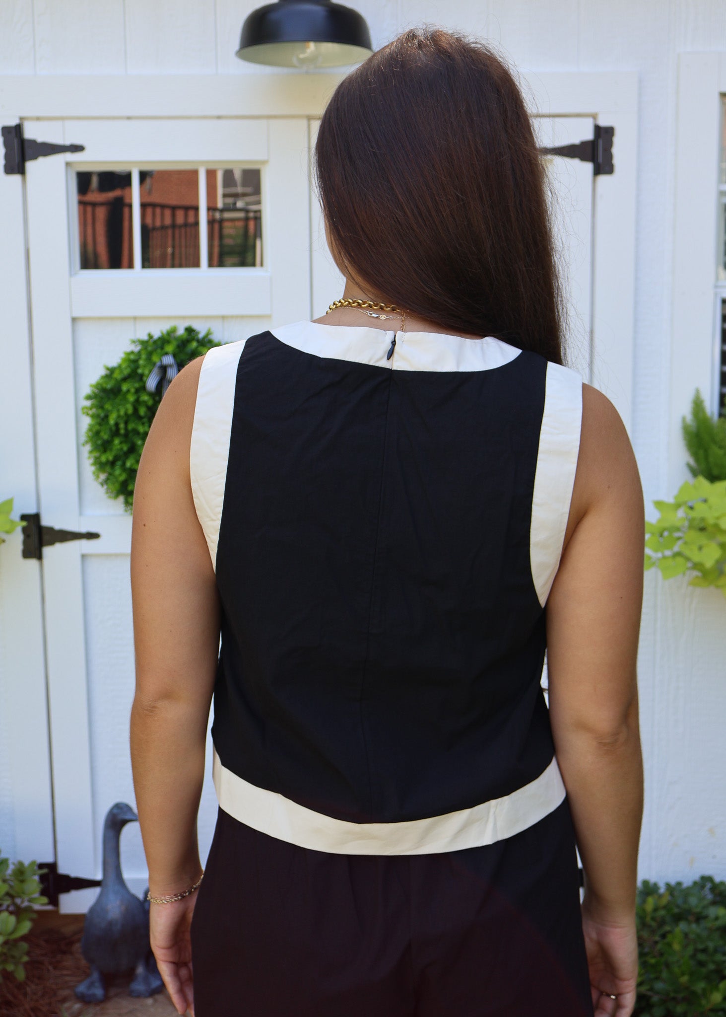 Opal Contrast Trim Top