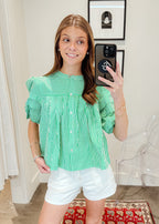 Lottie Puff Sleeve Swing Top