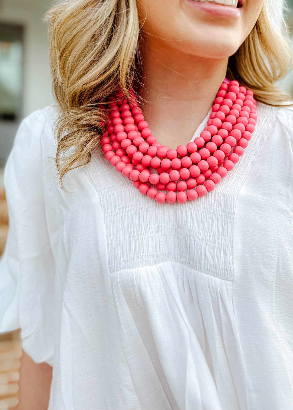 Wood Bead Chunky Necklace