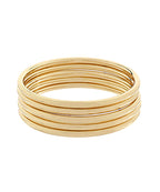 5 Row Metal Stackable Bangle Bracelet