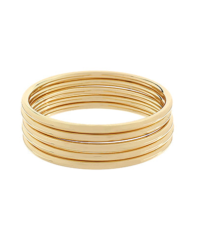 5 Row Metal Stackable Bangle Bracelet