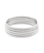 5 Row Metal Stackable Bangle Bracelet