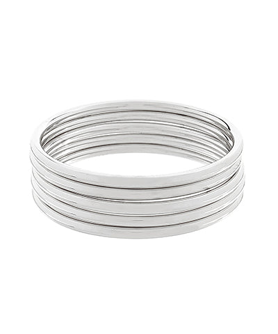 5 Row Metal Stackable Bangle Bracelet