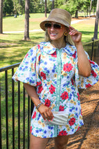 Flora Embroidered Mini Dress
