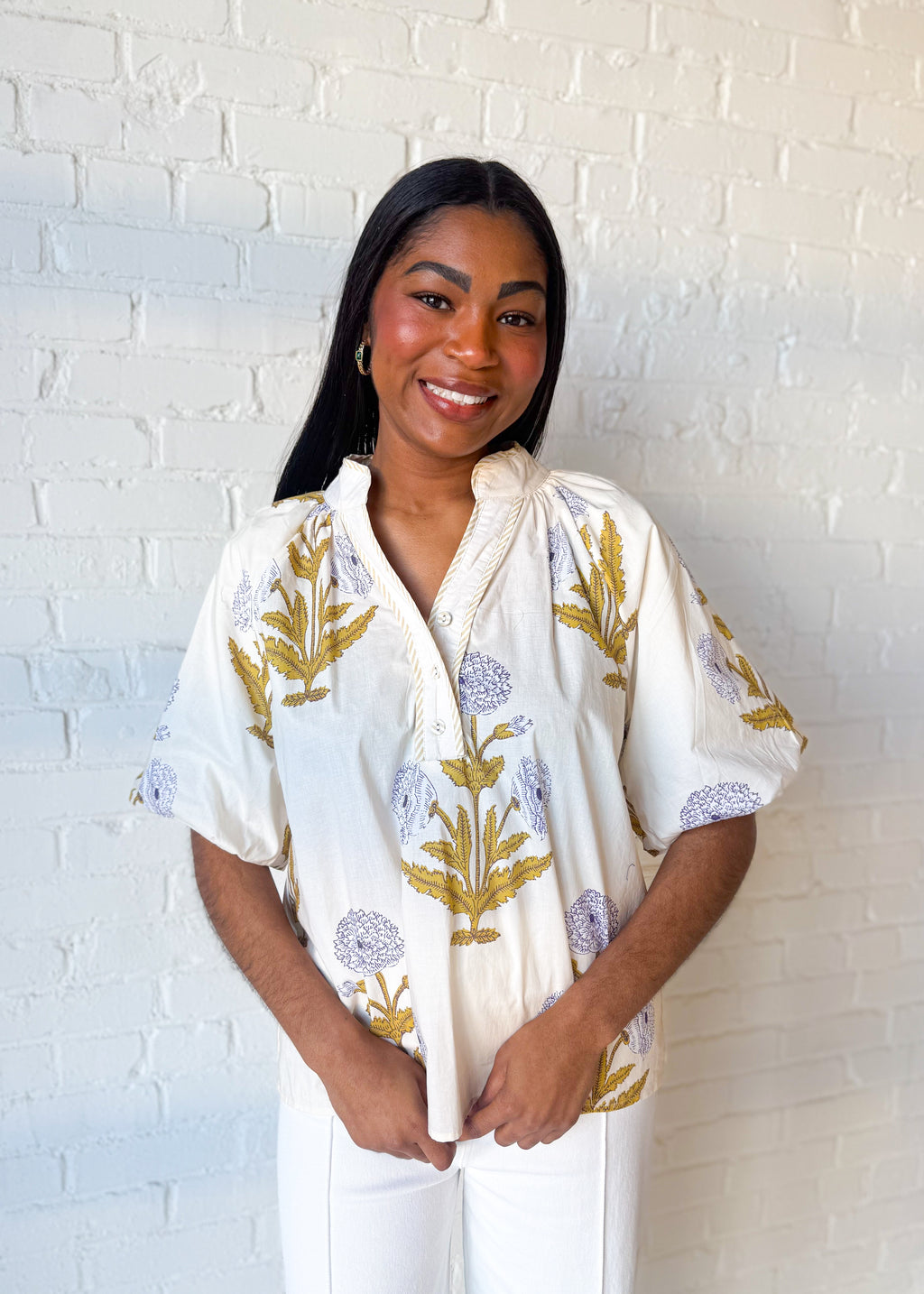 Rosie Split Neck Top