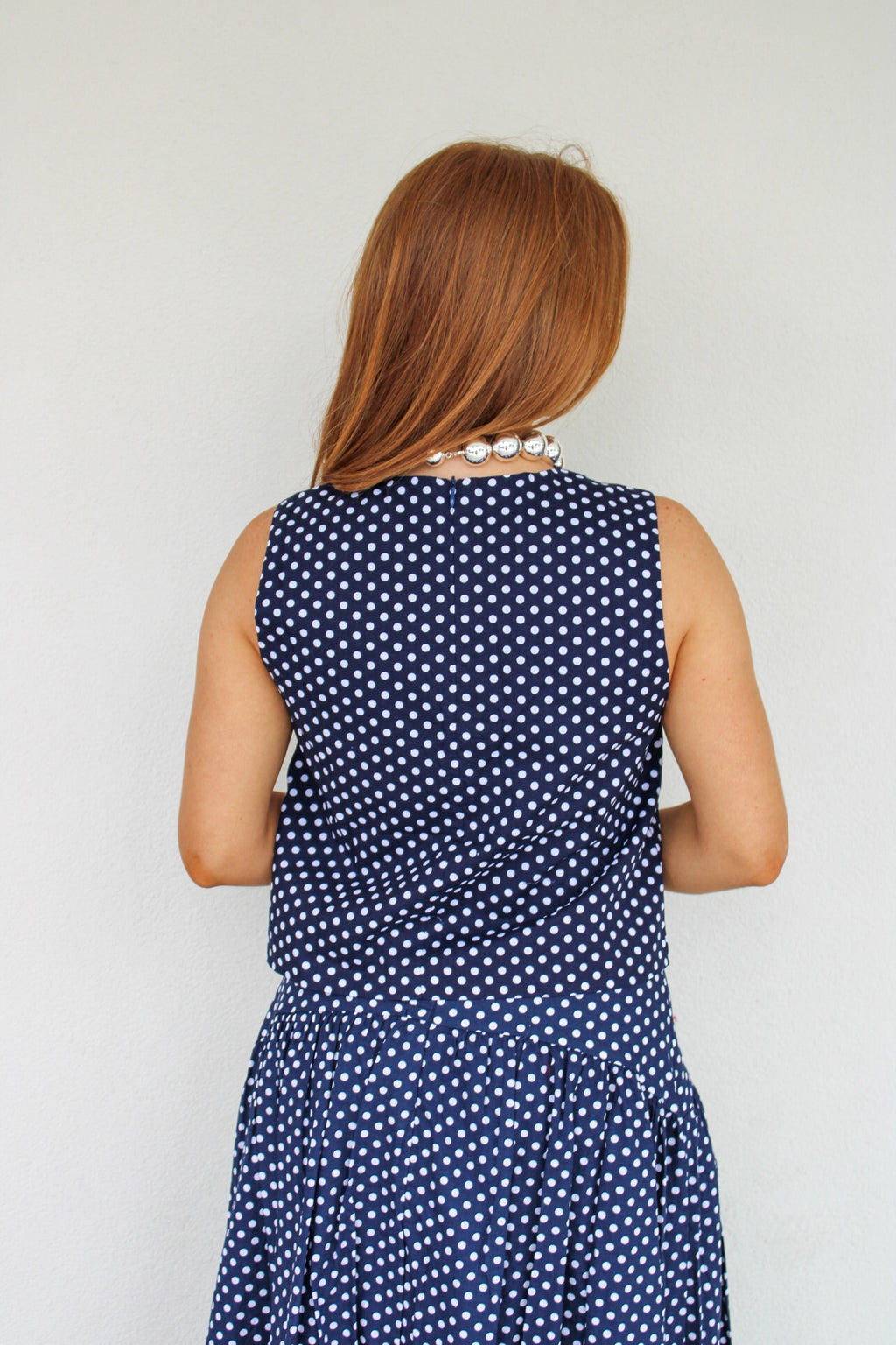 Jane Polka Dot Sleeveless Boxy Tank