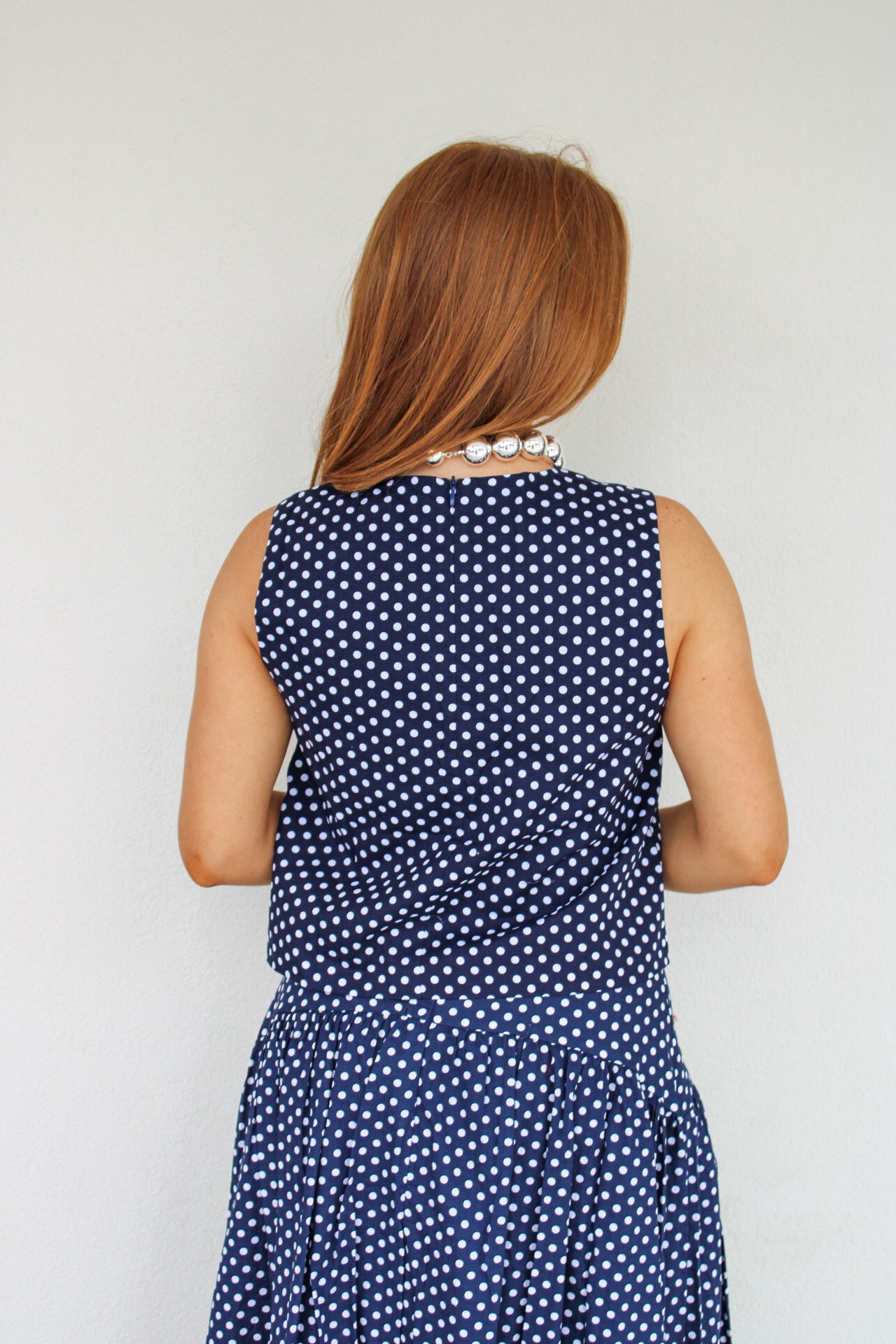 Jane Polka Dot Sleeveless Boxy Tank